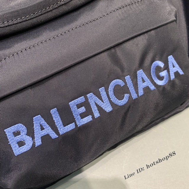 Balenciaga專櫃爆款男女同款腰包胸包 巴黎世家Wheel Logo刺繡腰包 fyj1128
